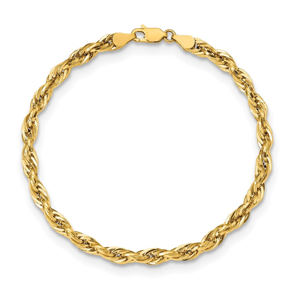 10K Gelbgold 4.75mm Halbmassiv Kordel Gliederarmband