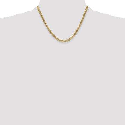 10K Gelbgold 4.5mm Halbmassiv Miami Kubanisch Halskette