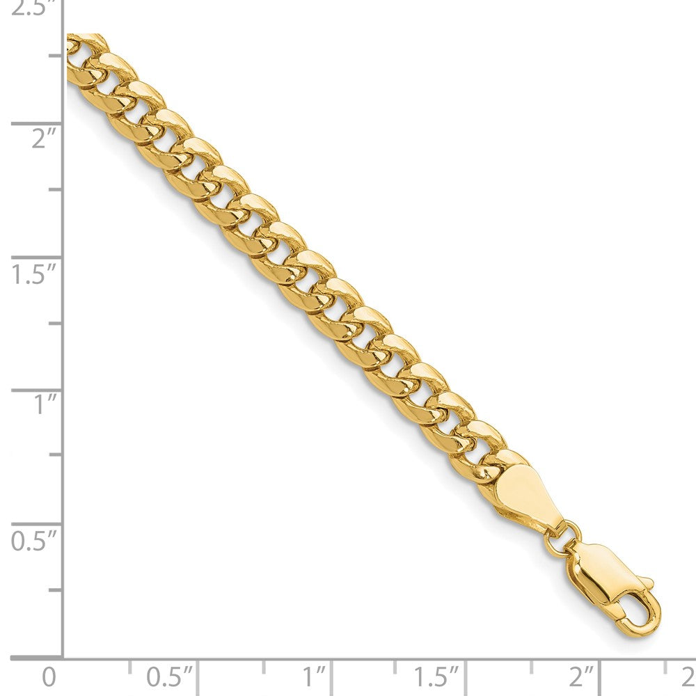 10K Gelbgold 5.25mm Halbmassiv Miami Kubanisch Gliederarmband