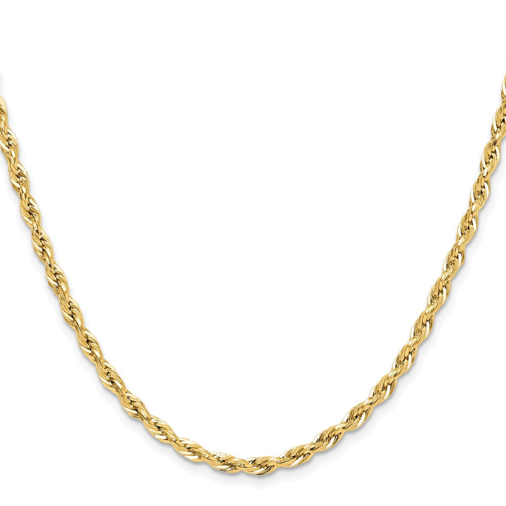 10K Gelbgold 3.5mm Halbmassiv Kordel Halskette