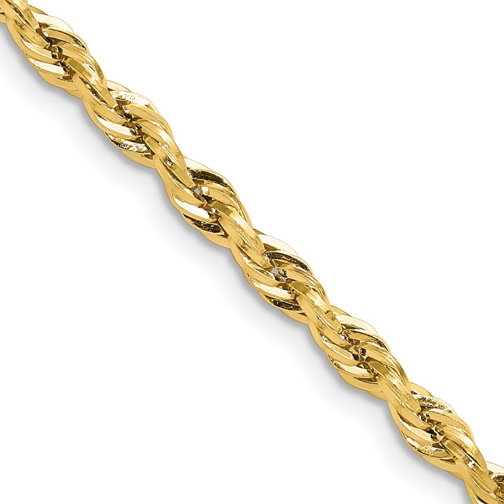 10K Gelbgold 3.5mm Halbmassiv Kordel Halskette