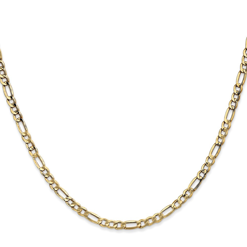 10K Gelbgold 3.5mm Halbmassiv Figaro Halskette