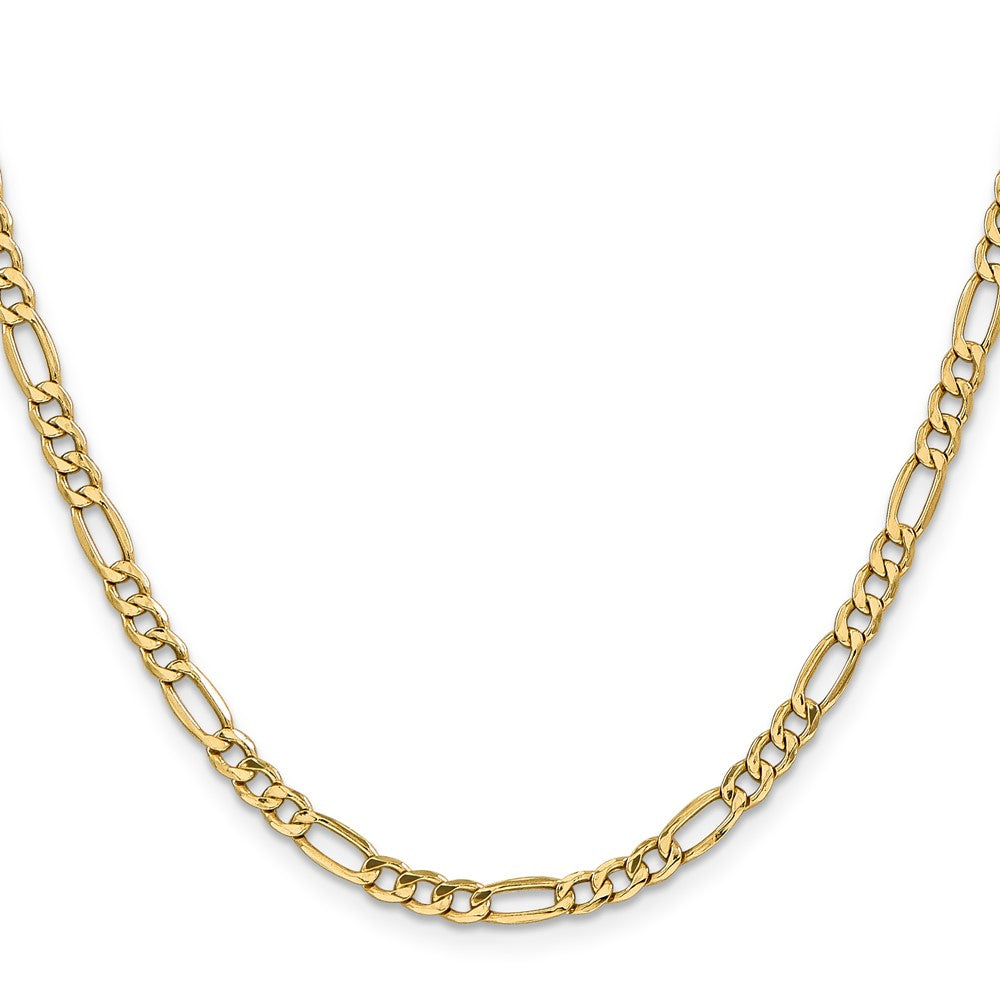 10K Gelbgold 4.2mm Halbmassiv Figaro Halskette