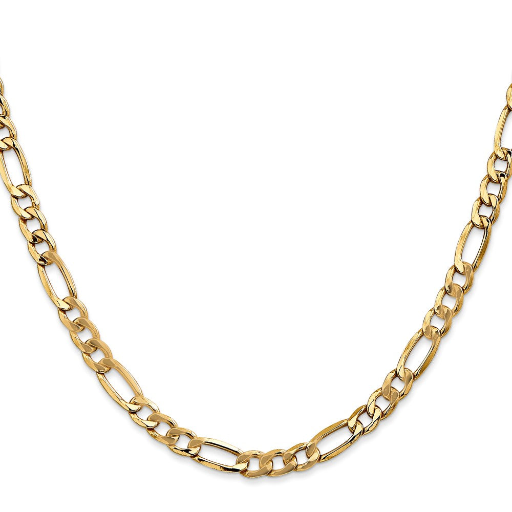 10K Gelbgold 5.35mm Halbmassiv Figaro Halskette