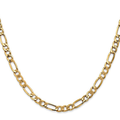 10K Gelbgold 5.35mm Halbmassiv Figaro Halskette