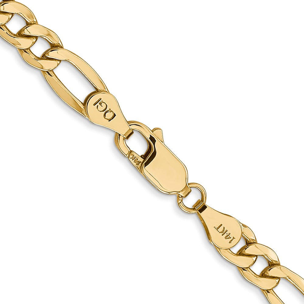 10K Gelbgold 5.35mm Halbmassiv Figaro Halskette