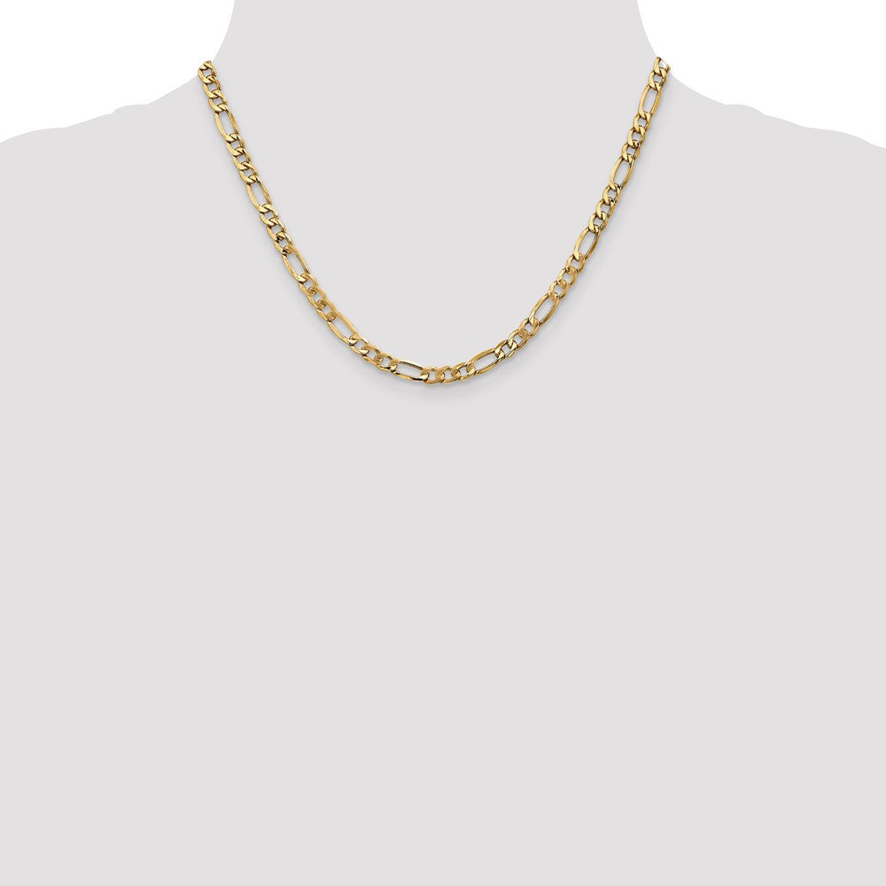 10K Gelbgold 5.35mm Halbmassiv Figaro Halskette