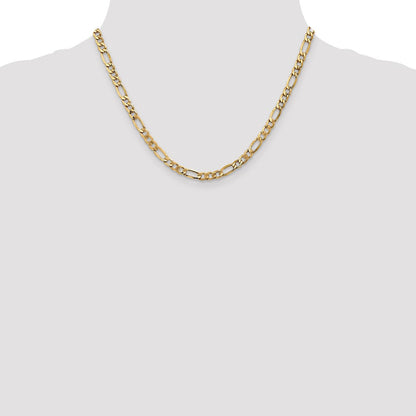 10K Gelbgold 5.35mm Halbmassiv Figaro Halskette