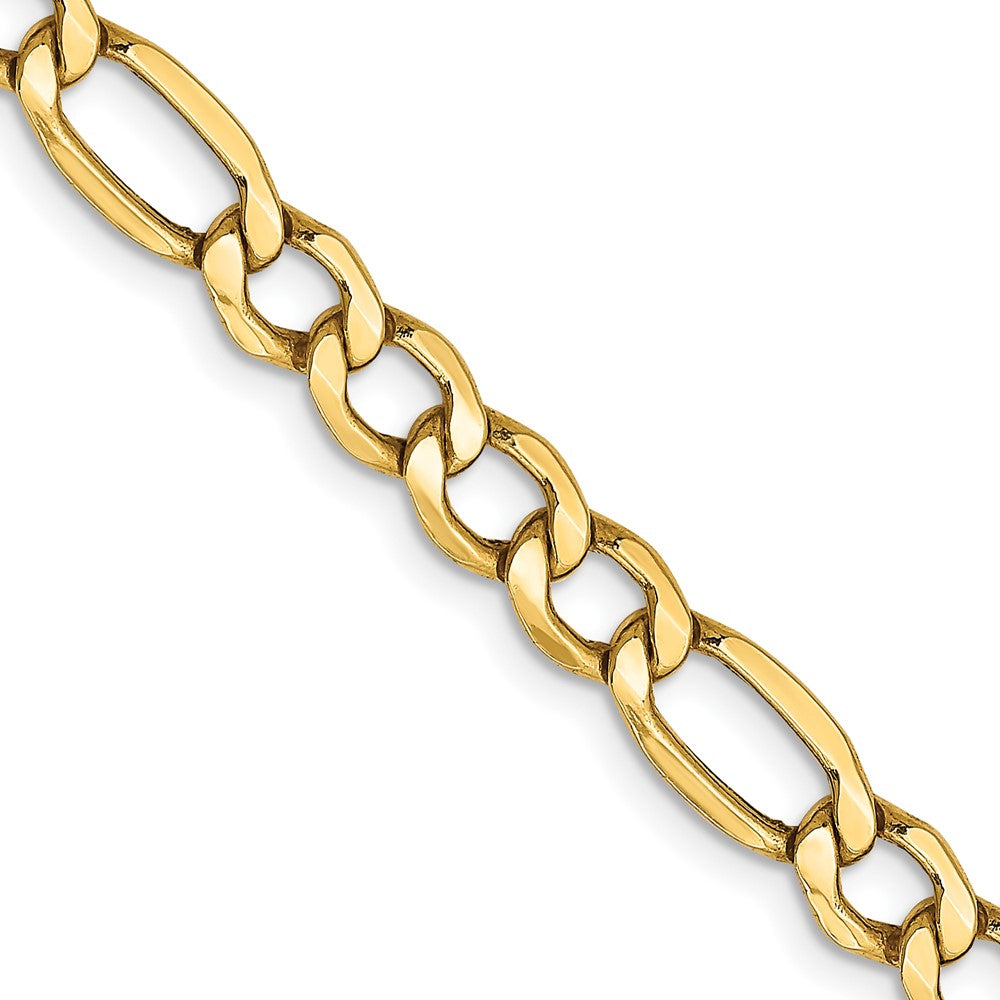 10K Gelbgold 5.35mm Halbmassiv Figaro Halskette