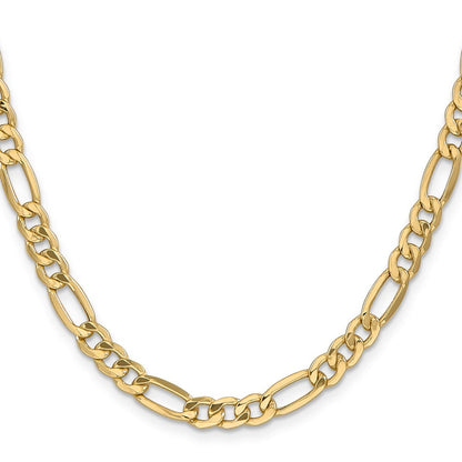 10K Gelbgold 6.25mm Halbmassiv Figaro Halskette