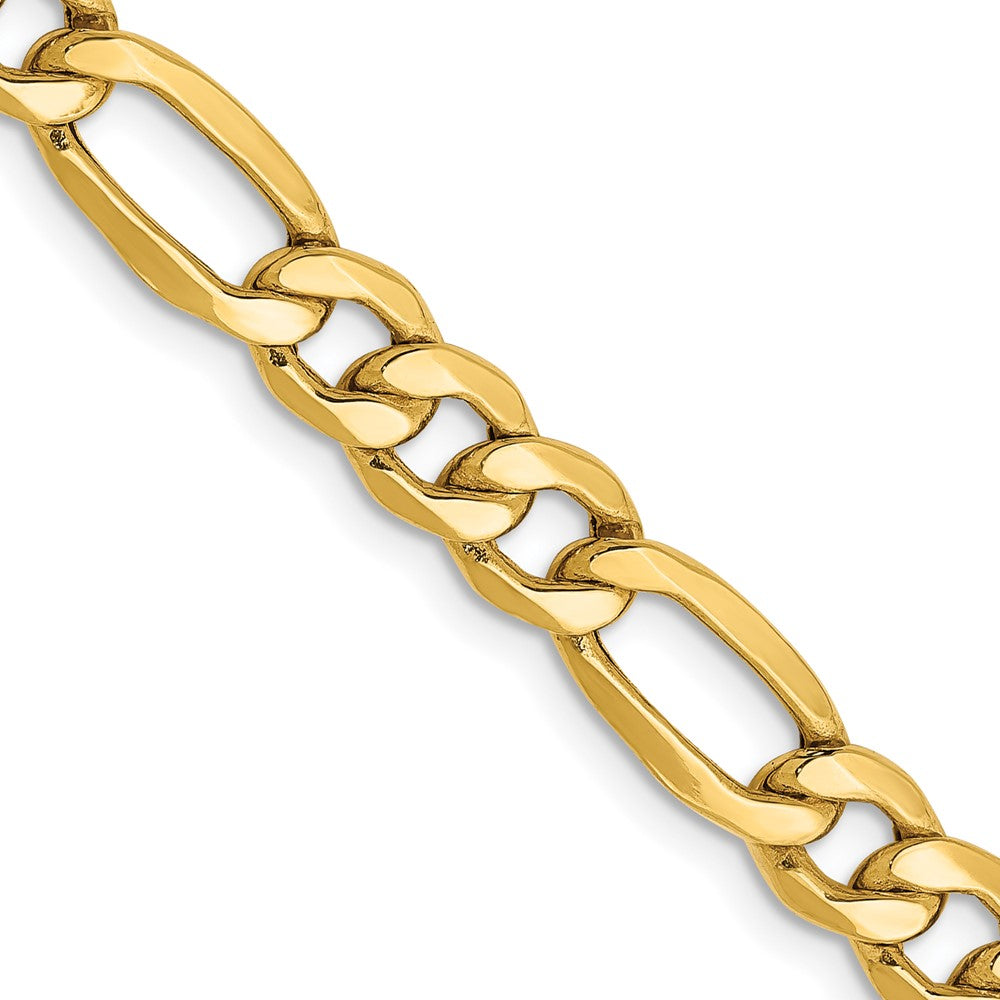 10K Gelbgold 6.25mm Halbmassiv Figaro Halskette