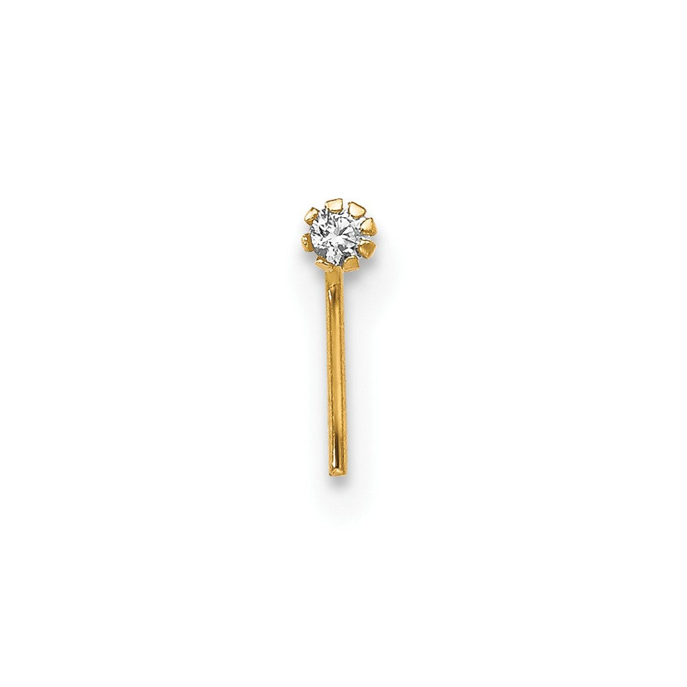 10K Gelbgold 1.5mm Set Of 3 Zirkonia Nasen Studs