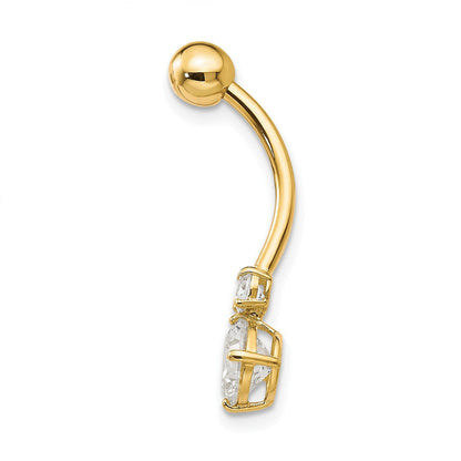 10K Gelbgold mit 3 und 6mm Czs Belly Hängend