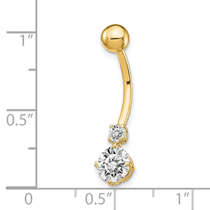 10K Gelbgold mit 3 und 6mm Czs Belly Hängend
