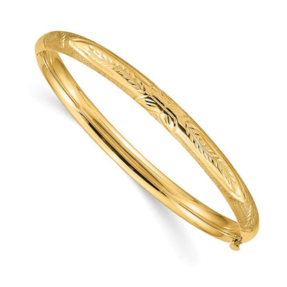 10K Gelbgold Florentinisch Klappbar Baby Armreif
