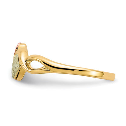 10K Tricolor Schwarz Hills Gold Ring