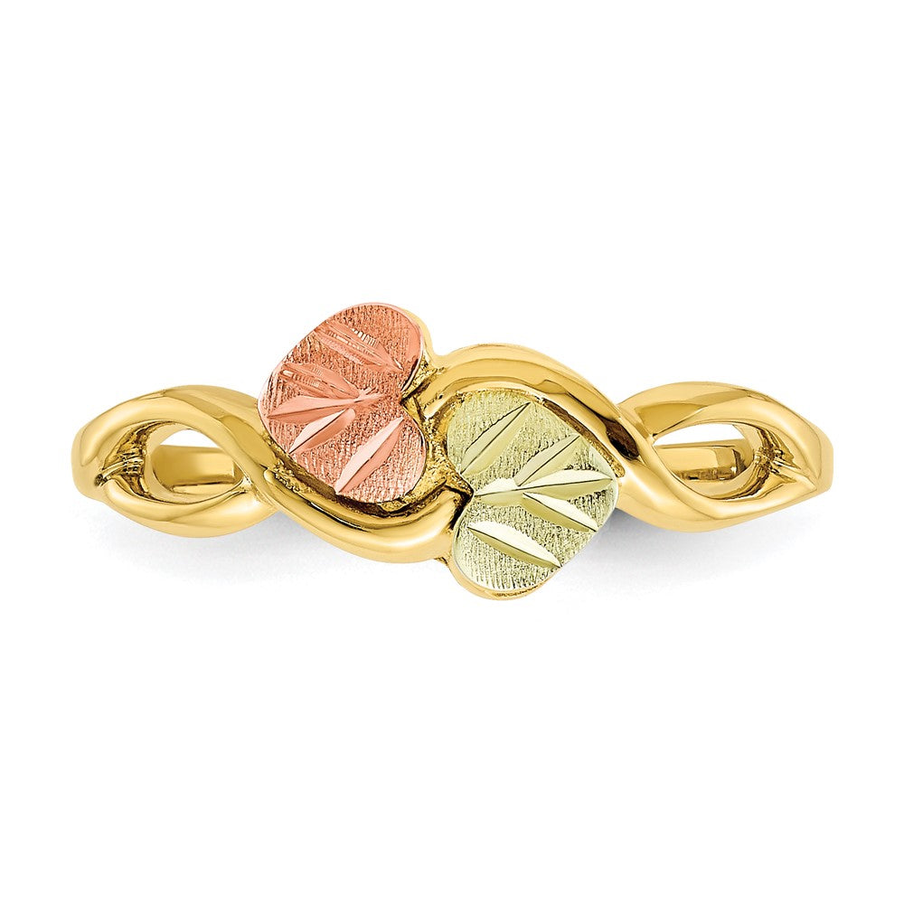 10K Tricolor Schwarz Hills Gold Ring