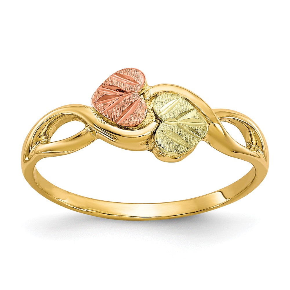 10K Tricolor Schwarz Hills Gold Ring