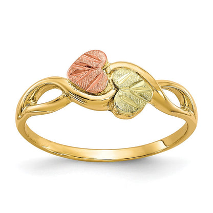 10K Tricolor Schwarz Hills Gold Ring