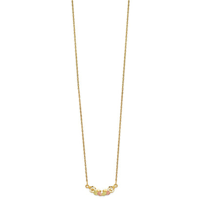10K Tricolor Schwarz Hills Gold Halskette