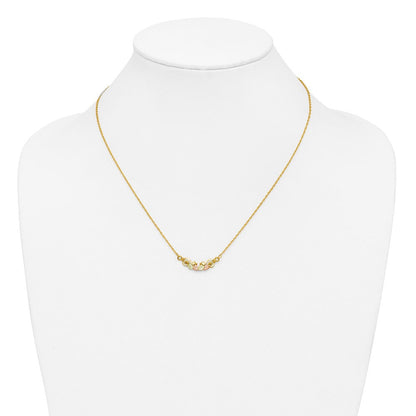 10K Tricolor Schwarz Hills Gold Halskette
