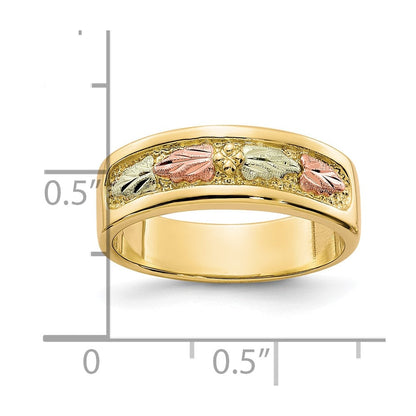 10K Tricolor Schwarz Hills Gold Ring