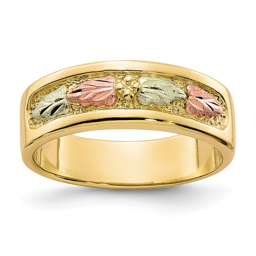 10K Tricolor Schwarz Hills Gold Ring