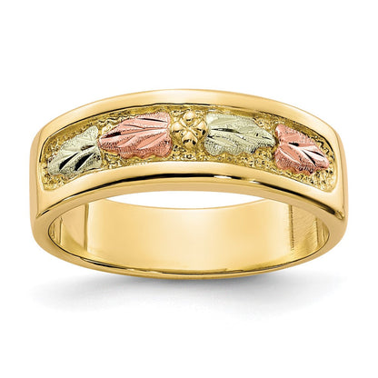 10K Tricolor Schwarz Hills Gold Ring