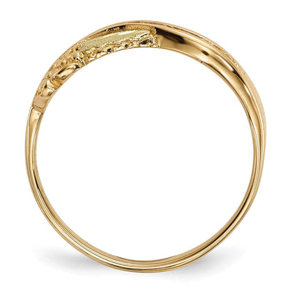 10K Tricolor Schwarz Hills Gold Diamant Ring