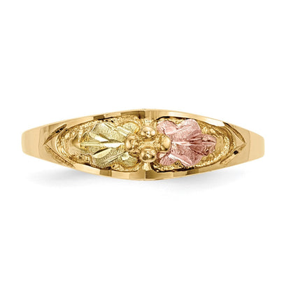10K Tricolor Schwarz Hills Gold Ring