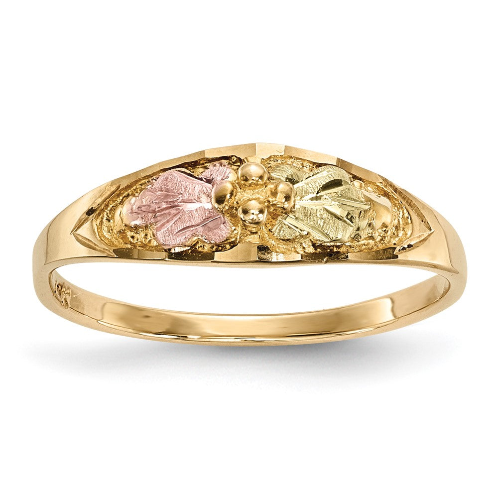 10K Tricolor Schwarz Hills Gold Ring