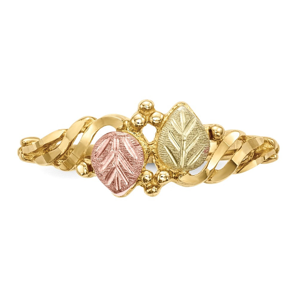 10K Tricolor Schwarz Hills Gold Ring