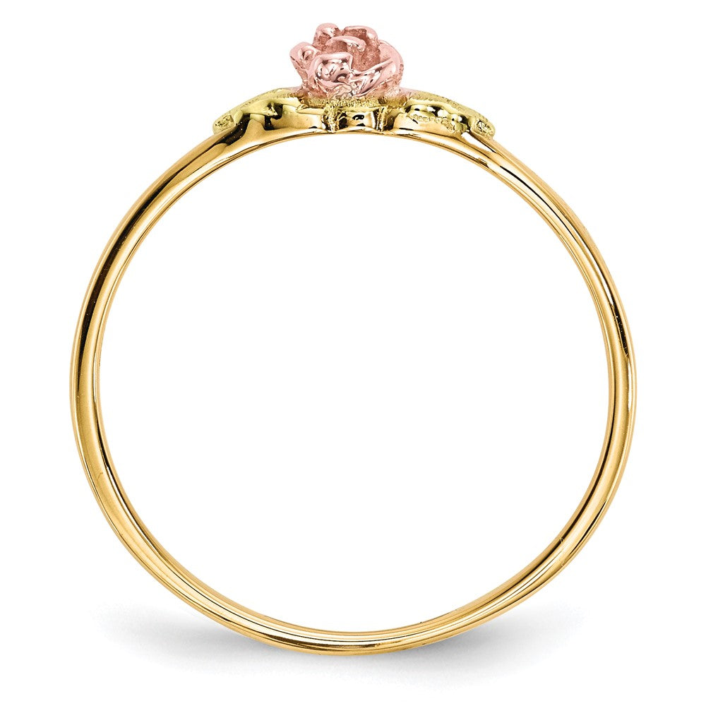 10K Tricolor Schwarz Hills Gold Rose Ring