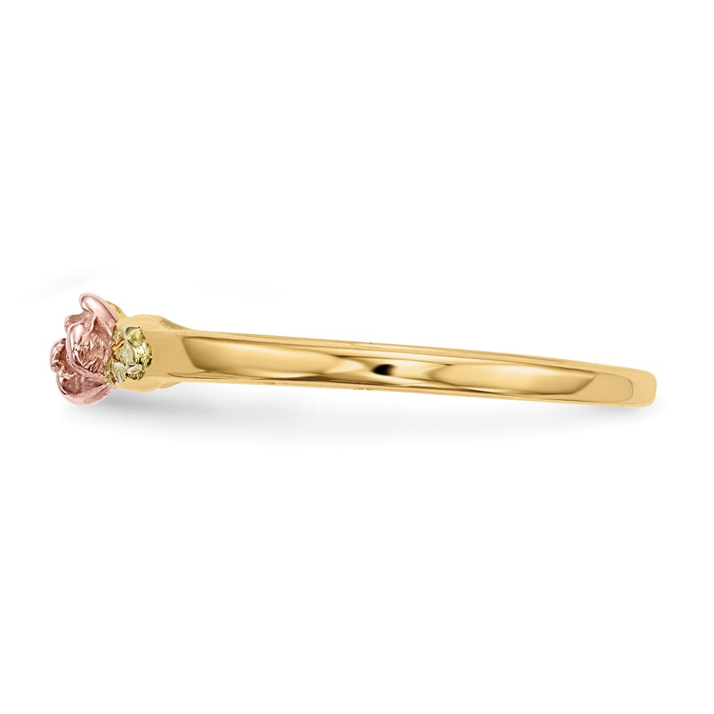 10K Tricolor Schwarz Hills Gold Rose Ring