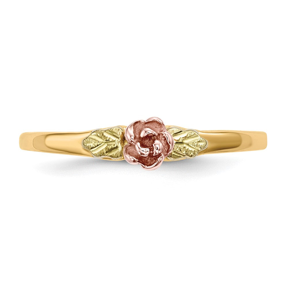 10K Tricolor Schwarz Hills Gold Rose Ring