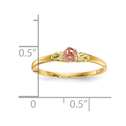 10K Tricolor Schwarz Hills Gold Rose Ring