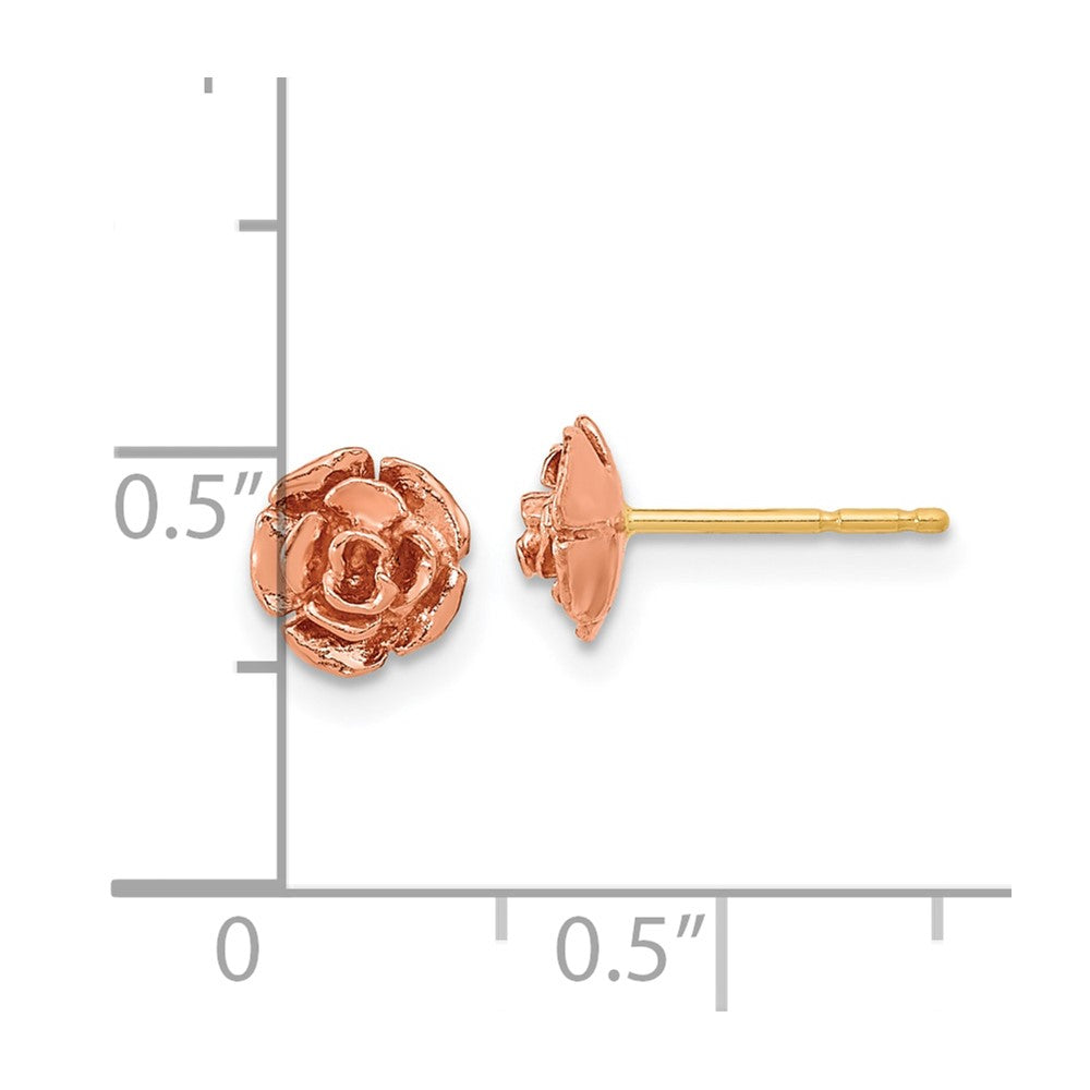 10K Bicolor Schwarz Hills Gold Rose Ohrstecker