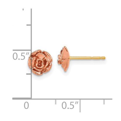 10K Bicolor Schwarz Hills Gold Rose Ohrstecker