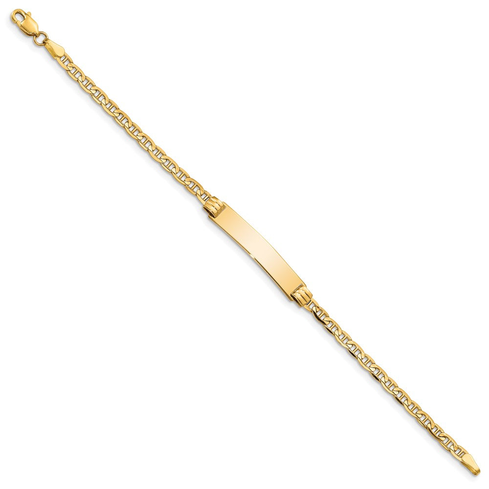 10K Gelbgold Anker Glieder Id Armband