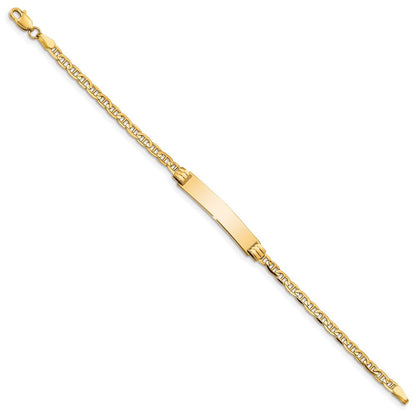 10K Gelbgold Anker Glieder Id Armband