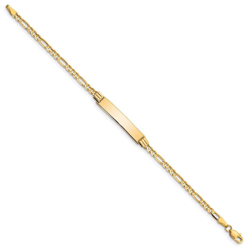 10K Gelbgold Figaro Glieder Id Armband