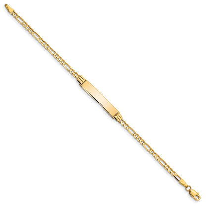 10K Gelbgold Figaro Glieder Id Armband