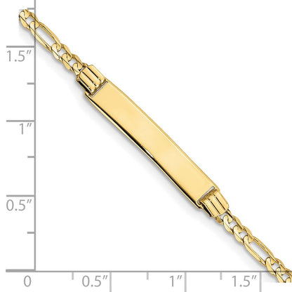 10K Gelbgold Figaro Glieder Id Armband