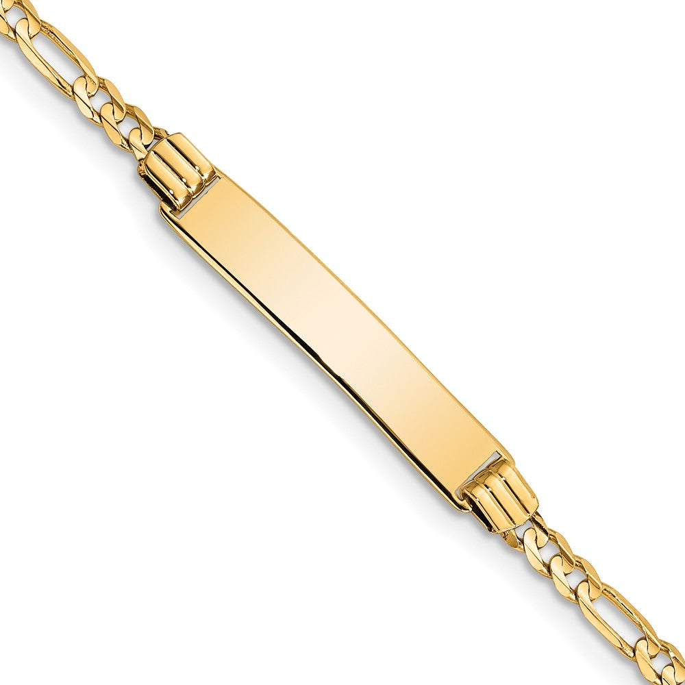 10K Gelbgold Figaro Glieder Id Armband