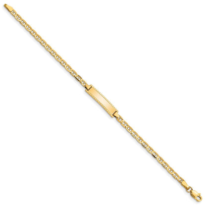 10K Gelbgold Anker Glieder Id Armband