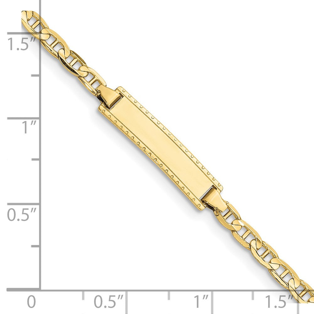 10K Gelbgold Anker Glieder Id Armband