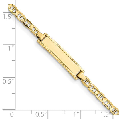 10K Gelbgold Anker Glieder Id Armband