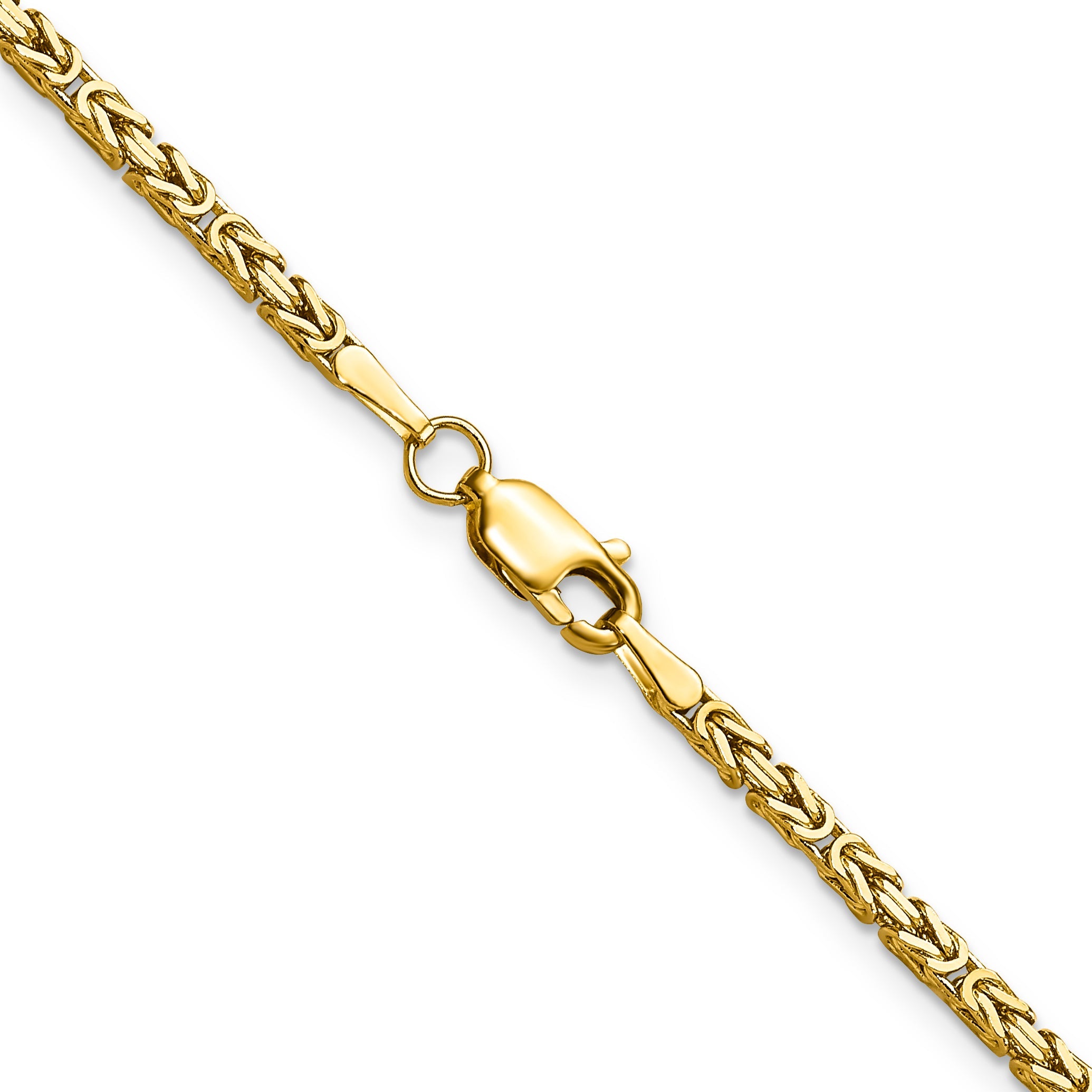 10K Gelbgold 2mm Byzantiner Halskette