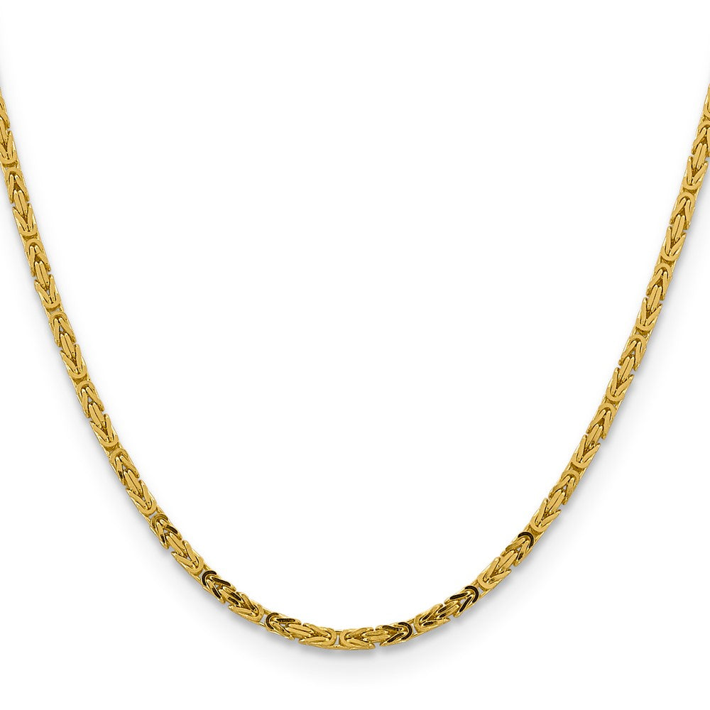 10K Gelbgold 2.5mm Byzantiner Halskette
