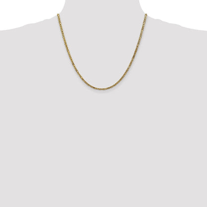 10K Gelbgold 2.5mm Byzantiner Halskette